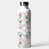 Botanische Monogramm-Blätter Trinkflasche (links)