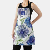 Botanische Monogramm Hübsche lila Blüten Schürze (InSitu)