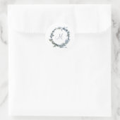 Botanische Monogramm Runder Aufkleber (Tasche)