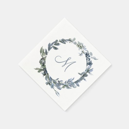 Botanische Monogramm Serviette (Ecke)