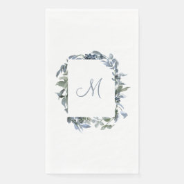 Botanische Monogramm Serviette