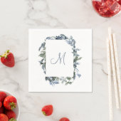 Botanische Monogramm Serviette (Beispiel)