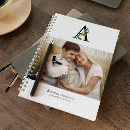 Botanische Monogrammgalerie von 4 Fotos Notizblock