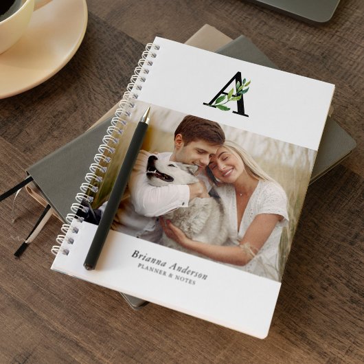 Botanische Monogrammgalerie von 4 Fotos Notizblock