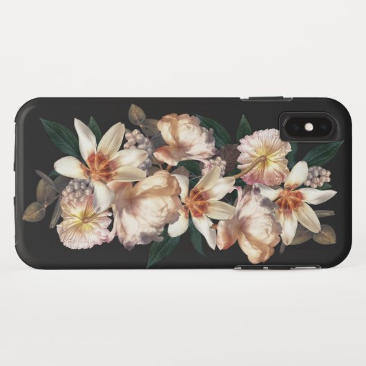 Botanische Moody Tulips und Berries Case-Mate iPhone Hülle (Rückseite (Horizontal))