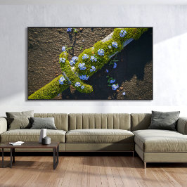 Botanische Mossy Sword Blue Vergiss-Me-Not-Blume Poster