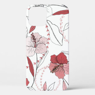 Botanische Motive. Abgeschiedene nahtlose Blume Case-Mate iPhone Hülle