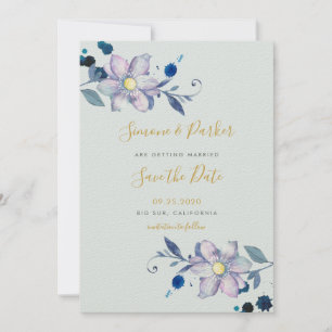 Botanische Motive Save the Date Karte