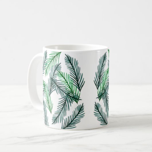Botanische Muster-Tasse Kaffeetasse (Vorderseite Links)