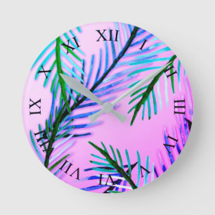 Botanische Musterschaltuhr Runde Wanduhr