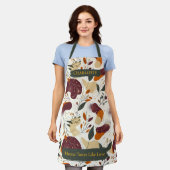 Botanische MusterSchürze mit Individuelle Name Schürze (Getragen)