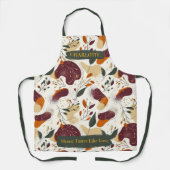 Botanische MusterSchürze mit Individuelle Name Schürze (Vorderseite)