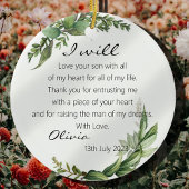 Botanische Mutter der Groombride Hochzeitsgeschenk Keramik Ornament