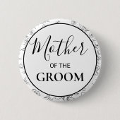 Botanische Mutter des Bräutigams Hochzeitsgesellsc Button (Vorderseite)