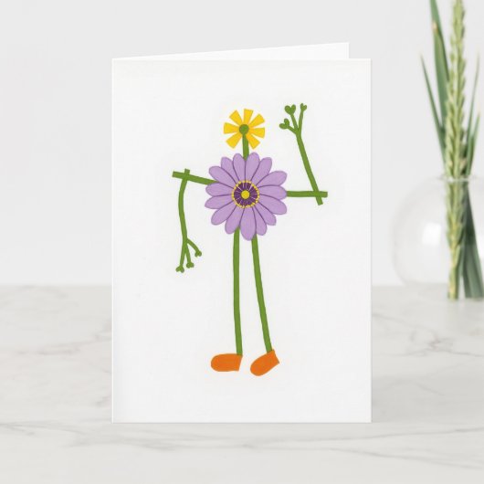 Botanische Muttertags-Figur-Karte Karte (Vorderseite)