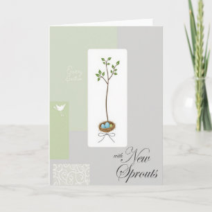 Botanische Muttertags-Nest-Karte Karte