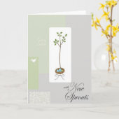Botanische Muttertags-Nest-Karte Karte (Gelbe Blume)