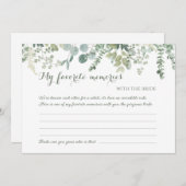 Botanische My Favorite-Erinnerungen mit der Brautk Einladung (Vorne/Hinten)