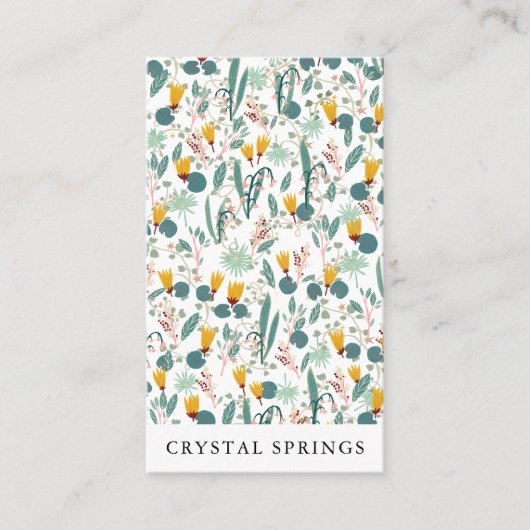 Botanische Nachtgärten Pflanze Moderne Eleganz Visitenkarte (Vorderseite)