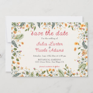 Botanische Narzissen Gänseblümchen Pfingstrose Blu Save The Date