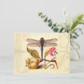 Botanische Natur der Libelle Einladung (Stehend Vorderseite)