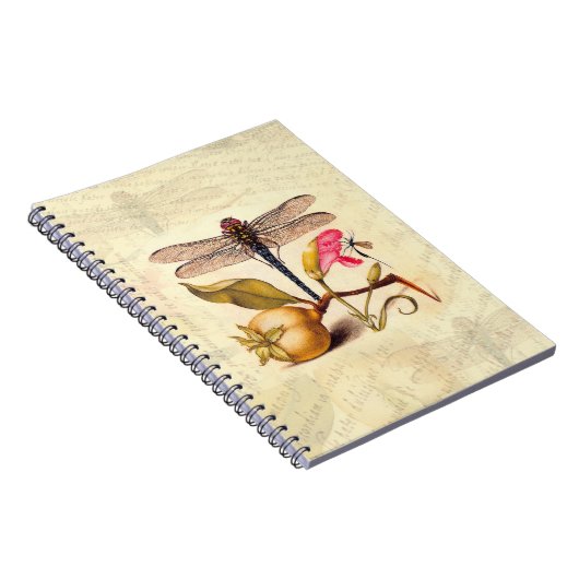 Botanische Natur der Libelle Notizblock (Rechte Seite)