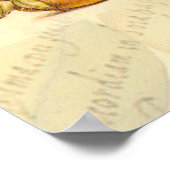 Botanische Natur der Libelle Poster (Ecke)