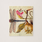 Botanische Natur der Libelle Puzzle (Vertikal)