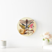 Botanische Natur der Libelle Runde Wanduhr (Zuhause)