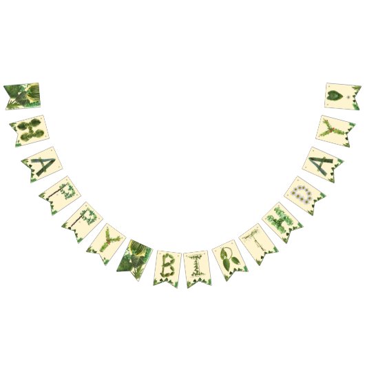Botanische Natur glücklich Geburtstag Wimpelkette (Alle)
