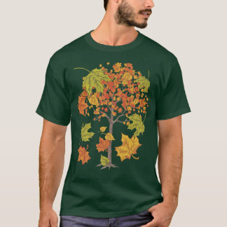 Botanische Natur Herbstwald Thanksgivi T-Shirt