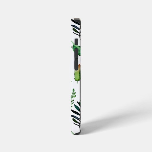 Botanische Natur in Grünblättern iPhone Hülle (Linke Seite)