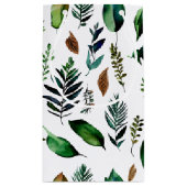 Botanische Natur in Grünblättern Kleine Geschenktüte (Rückseite)