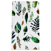 Botanische Natur in Grünblättern Kleine Geschenktüte (Vorderseite)