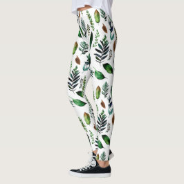 Botanische Natur in Grünblättern Leggings