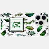 Botanische Natur in Grünblättern Personalisiert Case-Mate iPhone Hülle (Rückseite (Horizontal))