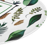 Botanische Natur in Grünblättern Personalisiert Schneidebrett (Ecke)