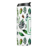 Botanische Natur in Grünblättern Personalisiert Thermosbecher (Nach links gedreht)