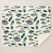 Botanische Natur in Grünblättern Sherpadecke (Vorderseite (Horizontal))