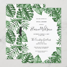 Botanische Natur Tropische Vegetation Brautparty Einladung