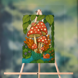 Botanische Naturkunst Acrylschild