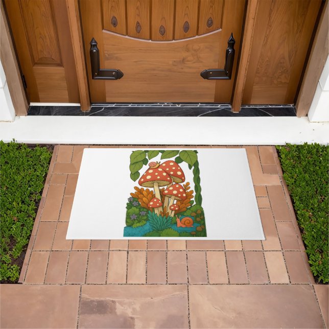 Botanische Naturkunst Fußmatte (Außenbereich)