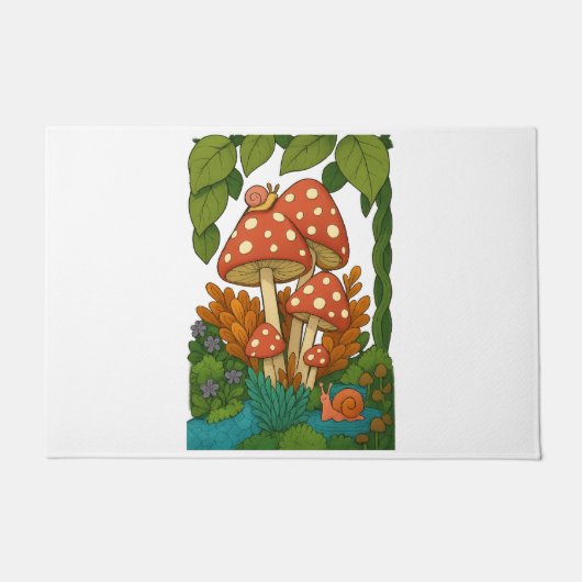 Botanische Naturkunst Fußmatte (Vorderseite)