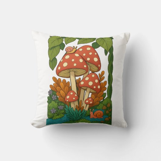 Botanische Naturkunst Kissen (Vorderseite)