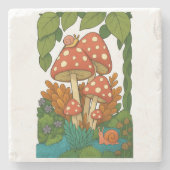 Botanische Naturkunst Steinuntersetzer (Vorderseite)