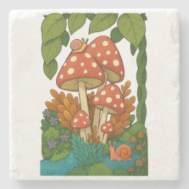 Botanische Naturkunst Steinuntersetzer