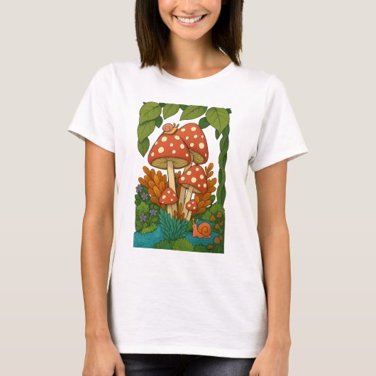 Botanische Naturkunst T-Shirt (Vorderseite)