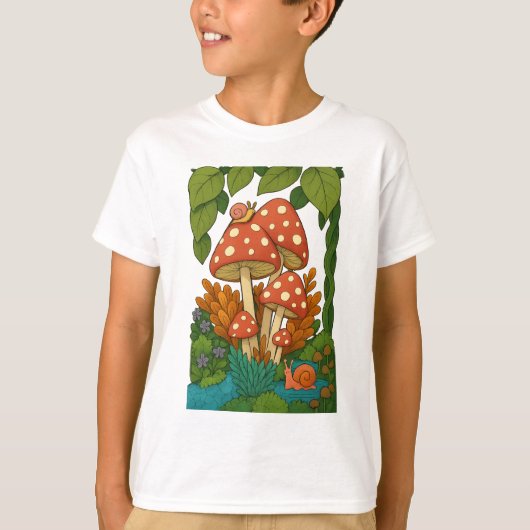 Botanische Naturkunst T-Shirt (Vorderseite)