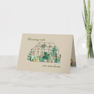 Botanische Neue-Haus-Ankündigung Dankeskarte
