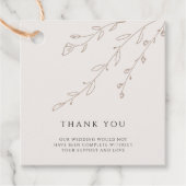 Botanische neutrale Hochzeit dank Karte Geschenkanhänger (Vorderseite)